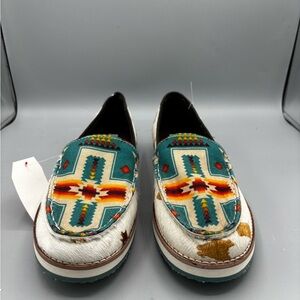 Myra Angst cow print loafers